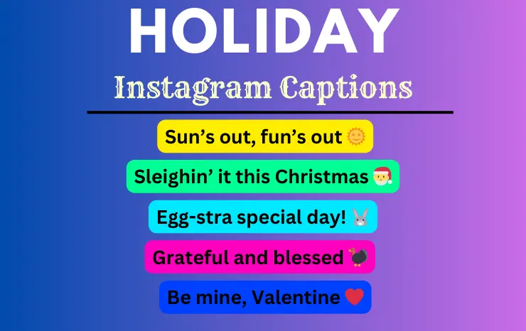 Holiday Instagram Captions Image