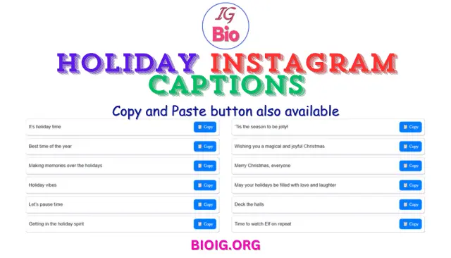 253+ Holiday Instagram Captions | Copy & Paste