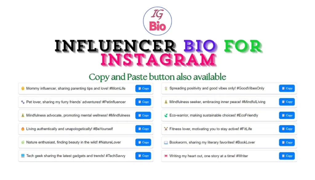 100+ Influencer Bio For Instagram | Copy & Paste