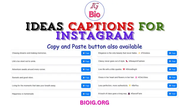 596+ Instagram Caption Ideas | Copy & Paste