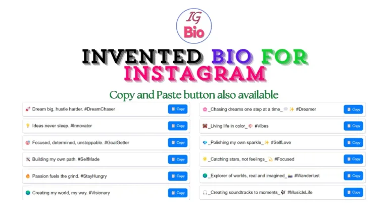 100+ Invented Bio for Instagram | Copy & Paste