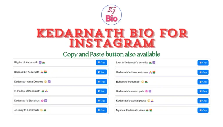 100+ Kedarnath Bio for Instagram | Copy & Paste