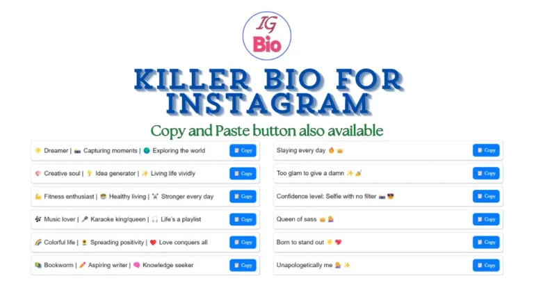 100+ Killer Bio for Instagram | Copy & Paste