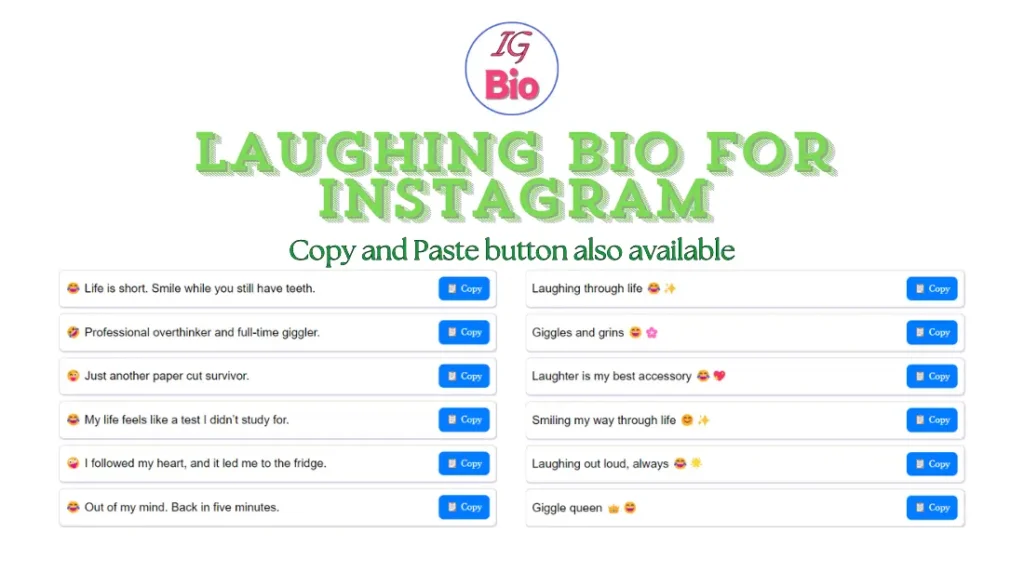 100+ Laughing Bio for Instagram | Copy & Paste