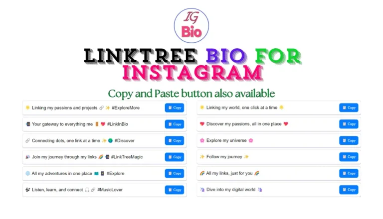 100+ Linktree Bio For Instagram | Copy & Paste