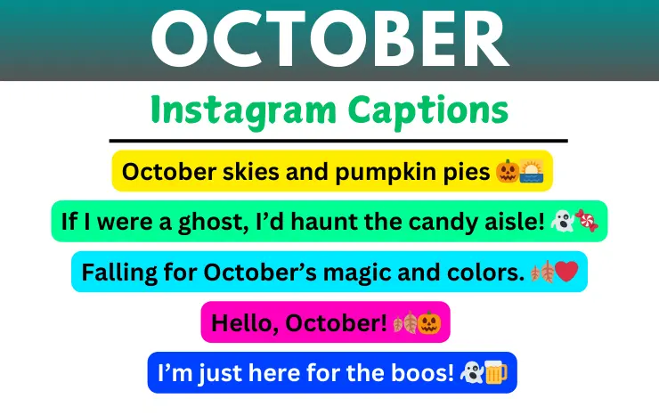 October Instagram Captions Image