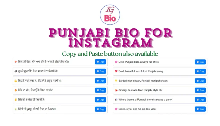 100+ Punjabi Bio for Instagram | Copy & Paste