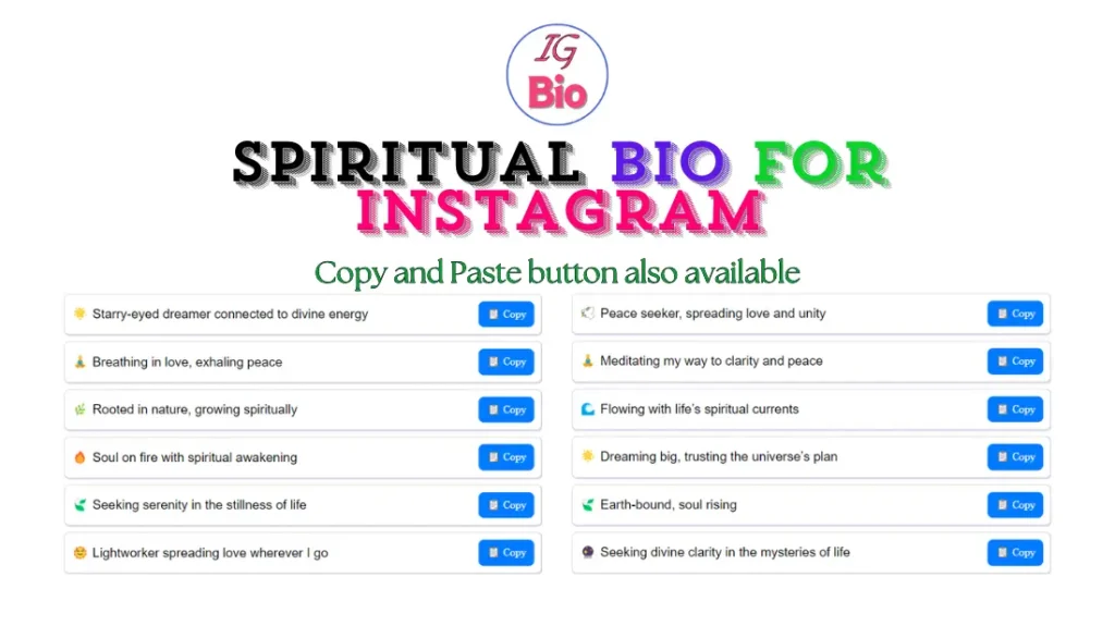 100+ Spiritual Bio for Instagram | Copy & Paste