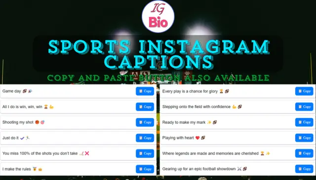 250+ Sports Instagram Captions | Copy & Paste