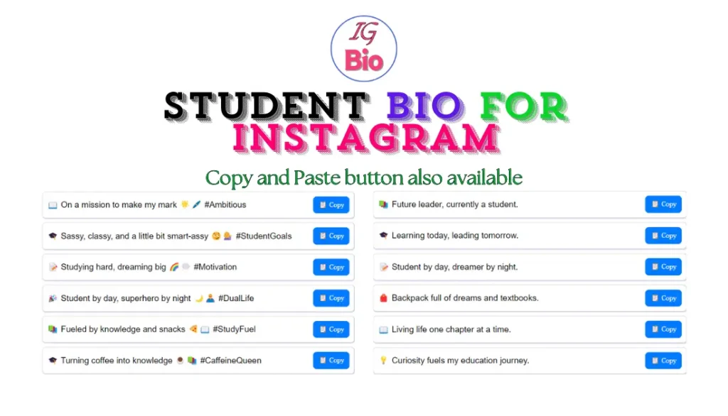 100+ Student Bio For Instagram | Copy & Paste