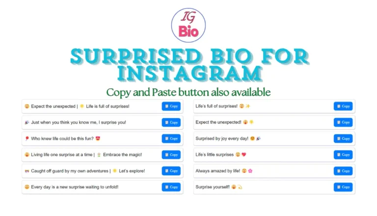 100+ Surprised Bio for Instagram | Copy & Paste