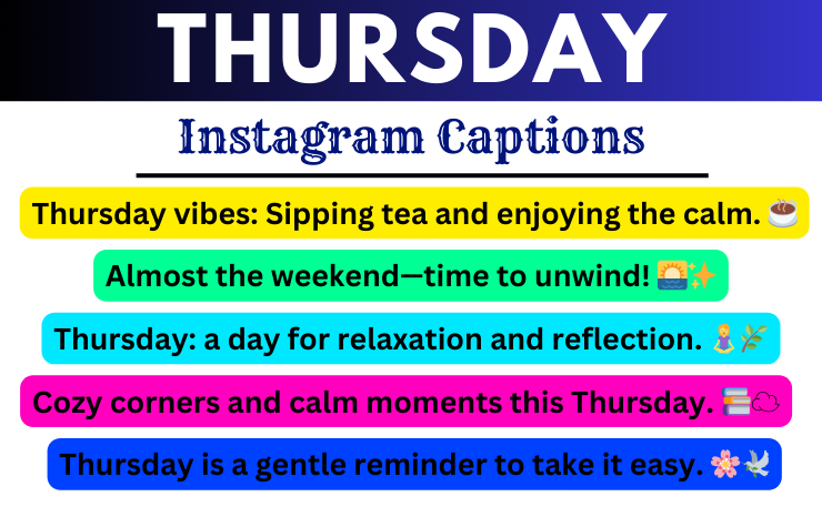 Thursday Instagram Captions Image