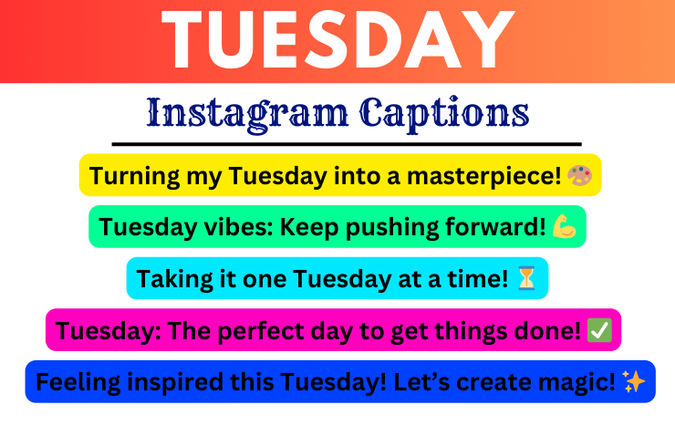 Tuesday Instagram Captions Image