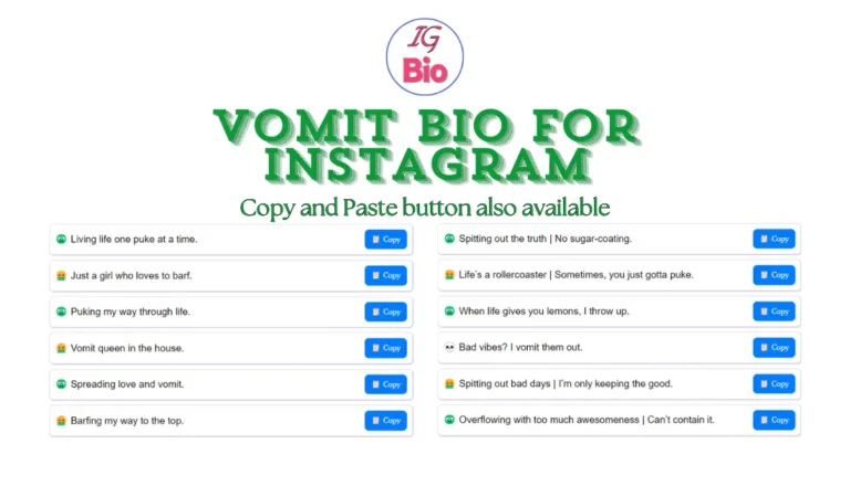 100+ Vomit Bio for Instagram | Copy & Paste