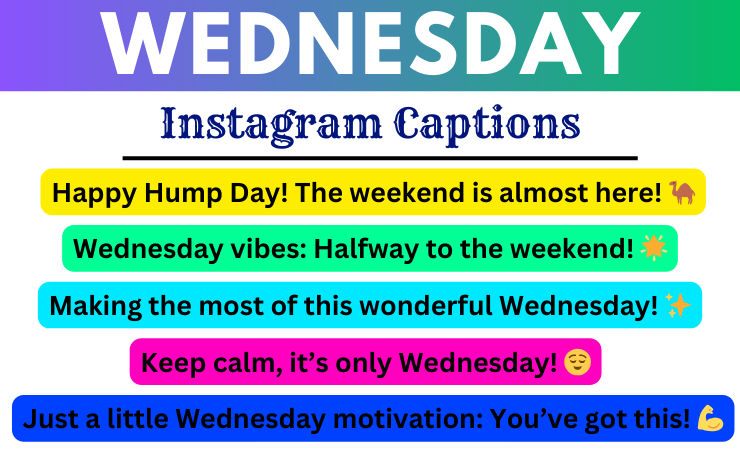 Wednesday Instagram Captions Image