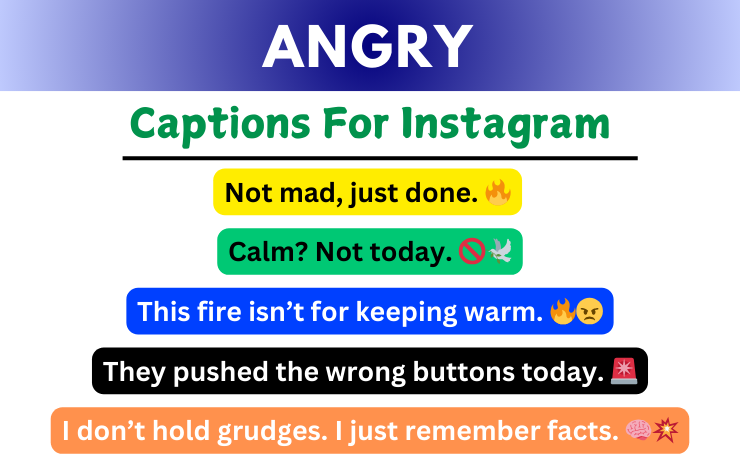 Angry Captions For Instagram