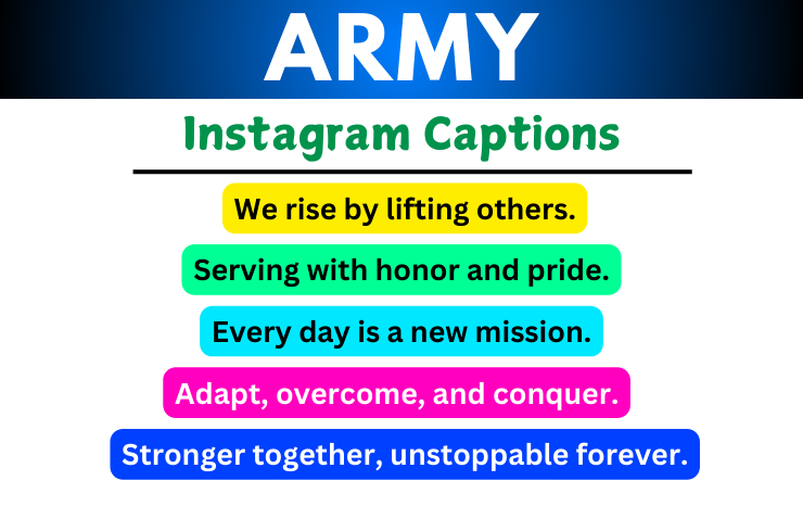 Army Captions for Instagram Image