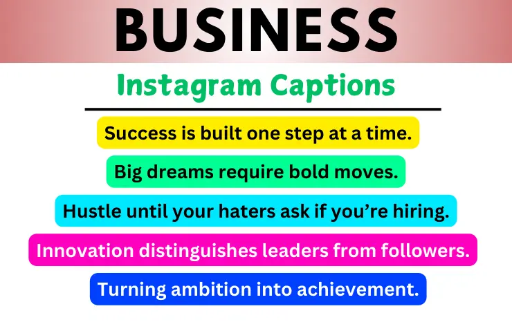 Business Captions For Instagram Image