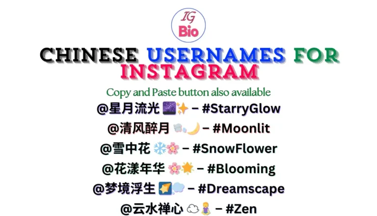 Chinese Usernames for Instagram Image