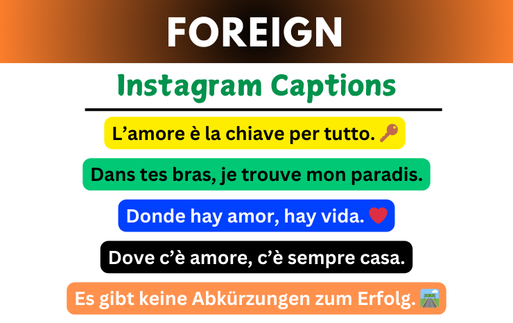 Foreign Captions for Instagram Image