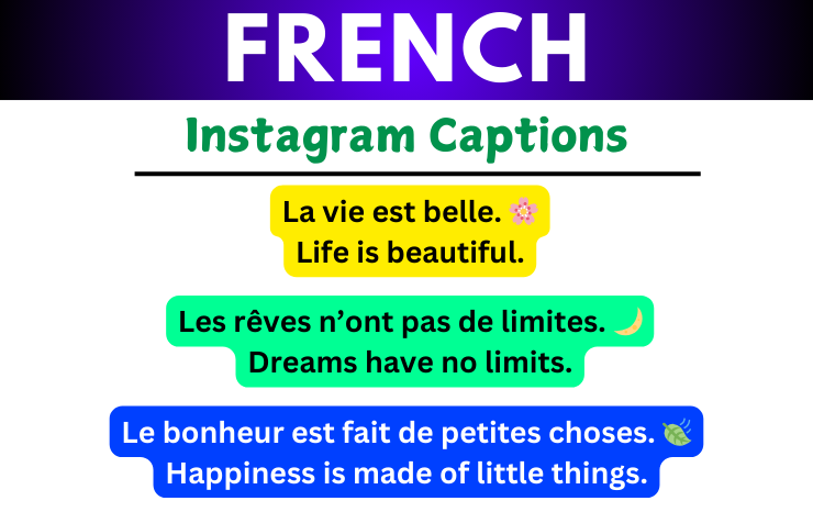 French Captions For Instagram Image