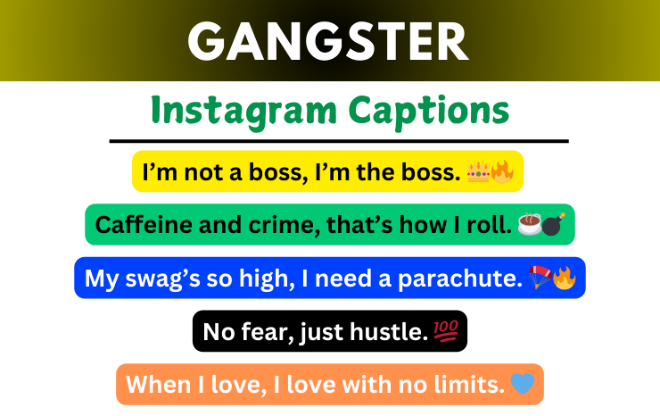 Gangster Captions for Instagram Image