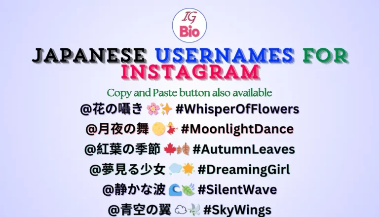 Japanese Usernames For Instagram Image