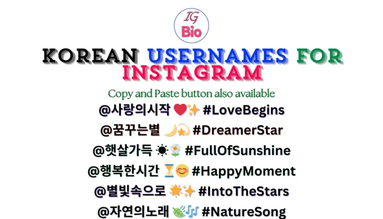 Korean Usernames For Instagram Image