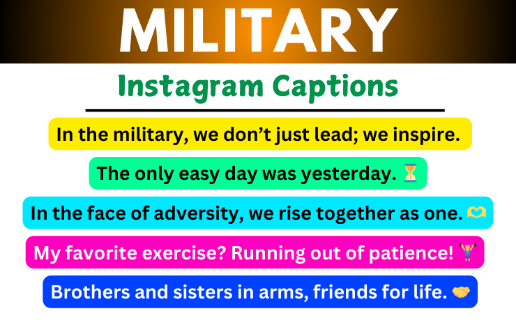 Military Captions For Instagram Image