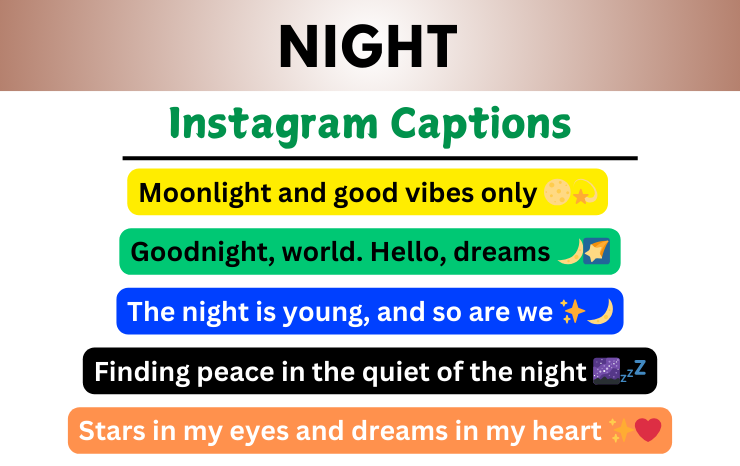 Night Captions For Instagram Image