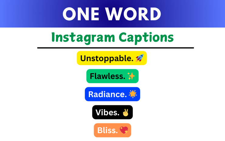 One Word Captions For Instagram