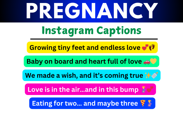 Pregnancy captions for Instagram Image