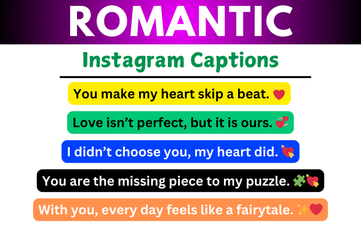 Romantic Captions For Instagram Image