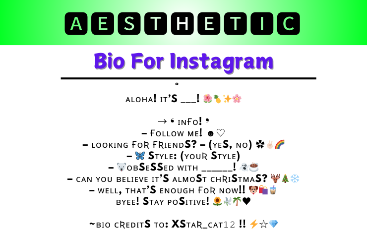 Aesthetic Bio Ideas for Instagram Image